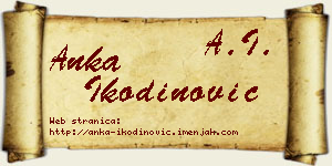 Anka Ikodinović vizit kartica